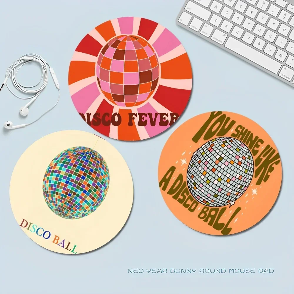 Disco Ball Dance floor Party Runde benutzer definierte Haut große Promotion Tisch matte Student Mouse pad Computer Tastatur Pad Spiele Image