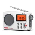 Radio portatile AM Radio FM con spina per auricolari da 3,5 mm Ricevitore audio Segnale stabile Radio Antenna estensibile Alimentato a batteria USB