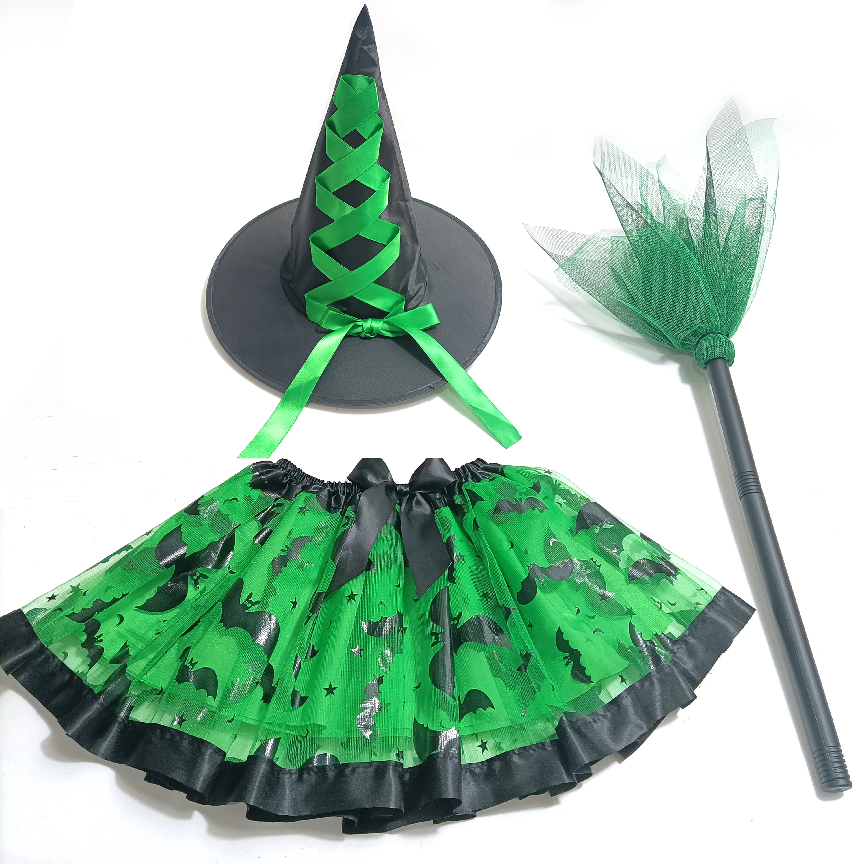 Halloween Cosplay Rock Fledermaus Muster Rock Set | Weihnachtskostüm für Kinder mit weichem Futterstoff für ganztägigen Komfort Image