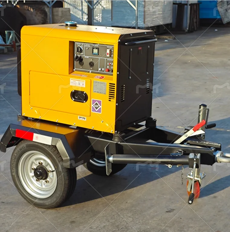 3 kW 50 Hz 60 Hz super leiser Dieselgenerator, chinesischer beweglicher leiser mobiler Dieselgenerator mit Anhänger Image
