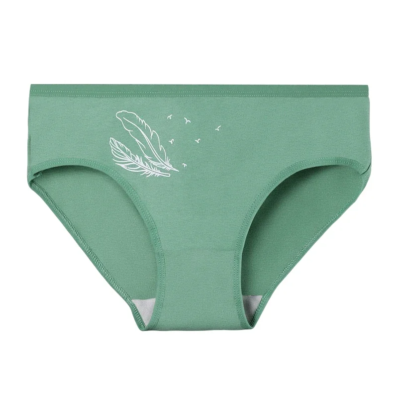 5PCSDamen-Unterhosen aus reiner Baumwolle, Damen-Slips aus reiner Baumwolle, sommerliche dünne mittlere Taille, bequem und atmungsaktiv, japanischer Stil Image