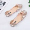 Schwarzer Strass mit Schleife, Diamantkristalle, Damenschuhe, bescheidene Streetwear, Y2k, Vintage, koreanische Mode, günstige flache Damenschuhe