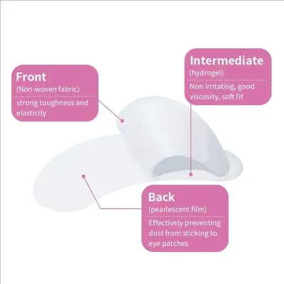 50 Stück ExtensionBest Lint Free Under Gel Pads für Wimpern Augenklappe Latex Pads Under Eye Mask Patch Gel Collagen Crystal
