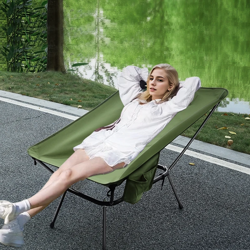 WESTTUNE Campingstuhl, übergroßer klappbarer Strandstuhl, tragbarer Longue-Stuhl zum Wandern, Angeln, Entspannen, Freizeit, Reisen, Möbel