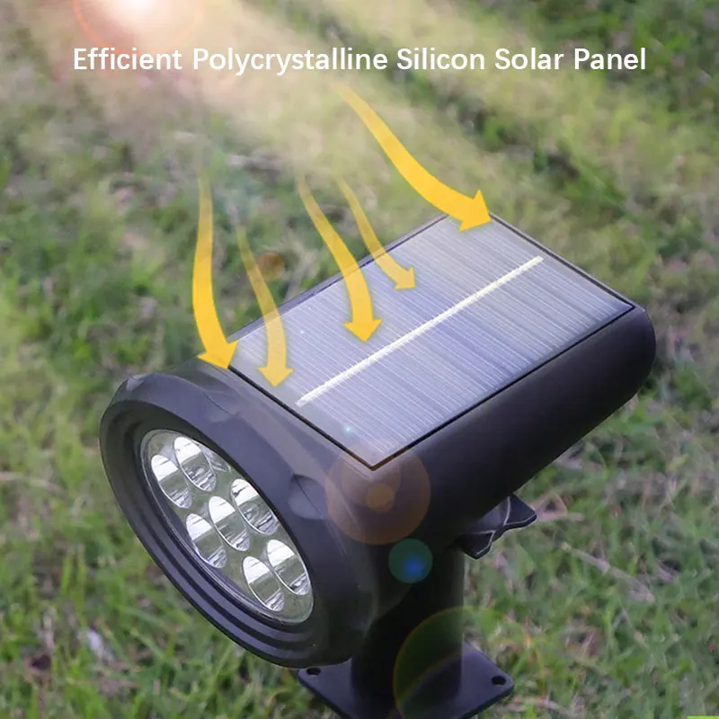 Solar-LED-Strahler (7/10 LED), intelligente Lichtsteuerung, wetterfest, mehrere Farben. Ideal für Garten, Außenbeleuchtung