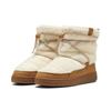 Sneaker PUMA "Snowbae Suede Stiefel Damen", Gr. 41, frosted ivory caramel latte weiß beige, Obermaterial: Textil, Synthetik; Futter: Textil; Innensohle: Textil; Laufsohle: Gummi, Schuhe