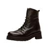 Schnürstiefelette FELMINI "Felmini Stiefelette Leder", Damen, Gr. 40, schwarz, Leder, casual, Schuhe