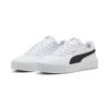 Sneaker PUMA "Carina 3.0 Sneakers Damen", Gr. 38.5, bunt (weiß schwarz gold), Obermaterial: Leder, Synthetik; Futter: Textil; Innensohle: Textil; Laufsohle: Gummi, Schuhe