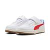 Sneaker PUMA "CAVEN 2.0 RETRO AC+ PS", Gr. 32, puma weiß, for all time rot, gum, Synthetik, sportlich, Schuhe