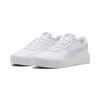 Sneaker PUMA "Carina 3.0 Sneakers Damen", Gr. 39, weiß (weiß silber mist gray), Obermaterial: Leder, Synthetik; Futter: Textil; Innensohle: Textil; Laufsohle: Gummi, Schuhe