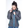 Regenjacke DEPROC ACTIVE "CHESTER II WMN", Damen, Gr. 44 (L), grau (anthra), 100% Polyamid mit PU Membran, sportlich, Langarm mit innenliegendem Gummizug, Jacken, auch in Großen Größen erhältlich