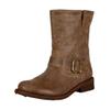 Bikerboots FELMINI "Felmini Stiefelette Leder", Damen, Gr. 39, braun (camel), Leder, casual, Schuhe