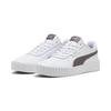 Sneaker PUMA "Carina 3.0 Sneakers Damen", Gr. 35.5, weiß raisin lila, Obermaterial: Leder, Synthetik; Futter: Textil; Innensohle: Textil; Laufsohle: Gummi, Schuhe