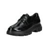 Schnürschuh PAUL GREEN "Paul Green Halbschuhe Leder", Damen, Gr. 37,5, schwarz (schwarz lack), Leder, casual, Schuhe