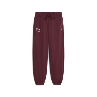Sporthose PUMA "BMW M Motorsport Essentials Jogginghose Damen", Damen, Gr. L, Normalgrößen, ruby shimmer rot, Obermaterial: 32% Polyester, 68% Baumwolle; Taschenfutter: 100% Baumwolle, unifarben, relaxed fit, Hosen Image
