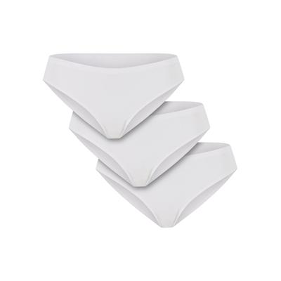 Panty URBAN CLASSICS "Urban Classics Ladies Bonded Tanga 3- Pack", Damen, Gr. M, weiß, 90% Nylon, 10% Elasthan, unifarben, Unterhosen Image
