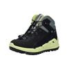 Schnürstiefelette RICOSTA "Ricosta Stiefelette Veloursleder", Kinder, Gr. 32, schwarz (schwarz, grün), Veloursleder, casual, Schuhe