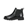 Ankleboots PAUL GREEN "Paul Green Stiefelette Leder/Textil", Damen, Gr. 40,5, schwarz (schwarz lack), Leder, Textil, casual, Schuhe
