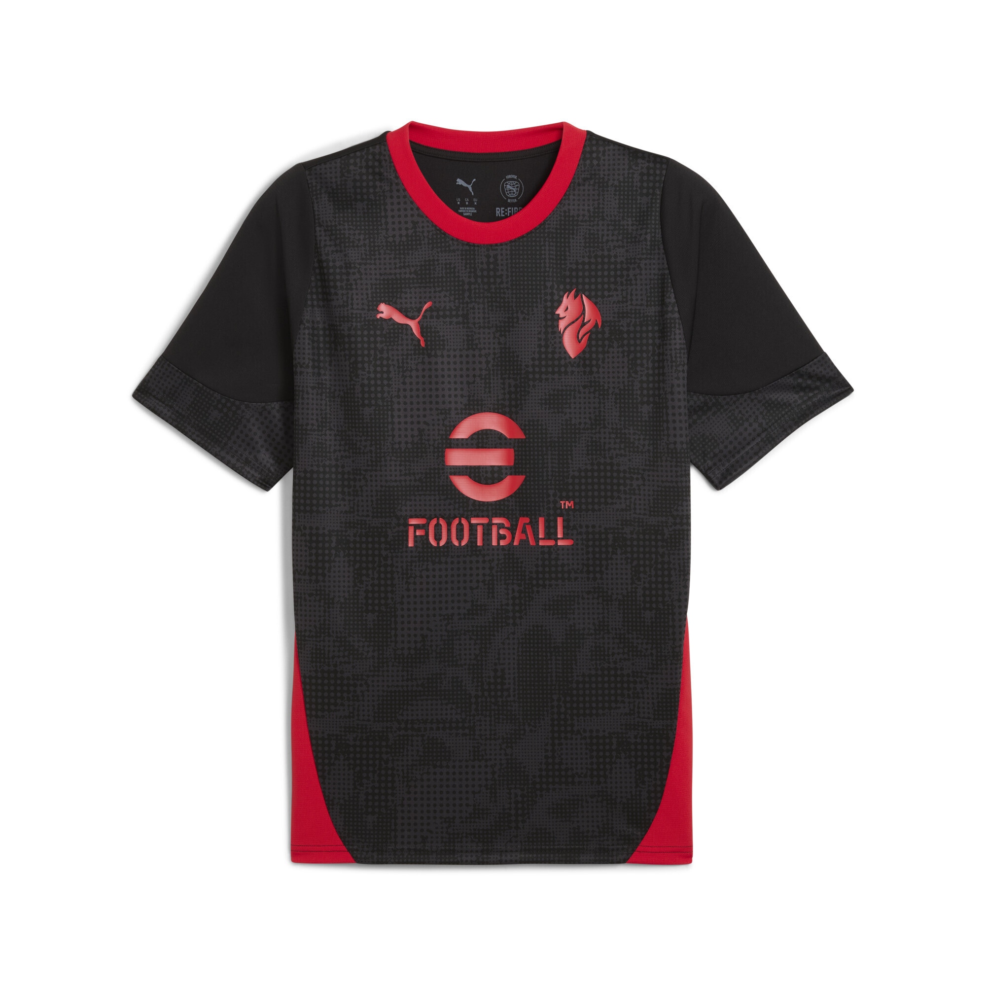Trainingsshirt PUMA "AC Milan Trainingstrikot Herren", Herren, Gr. XS, rot (schwarz for all time rot), Obermaterial: 100% Polyester; Einsatz: 100% Polyester, bedruckt, slim fit, Rundhals, Shirts