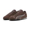 Sneaker PUMA "PUMA Catch Sneakers Erwachsene", Gr. 47, flat bronze weiß braun, Obermaterial: Textil, Kuhleder, Synthetik; Futter: Textil; Innensohle: Textil; Laufsohle: Gummi, Schuhe