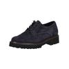 Schnürschuh GABOR "Gabor Halbschuhe Veloursleder", Damen, Gr. 39, blau (atlantik), Veloursleder, casual, Schuhe