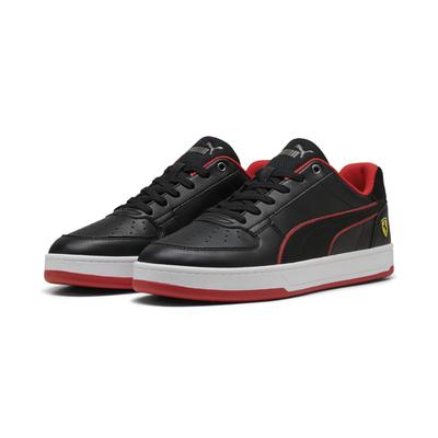 Sneaker PUMA "Scuderia Ferrari Caven 2.0 Sneakers Erwachsene", Gr. 46, schwarz (schwarz rosso corsa rot), Obermaterial: Kuhleder, Synthetik, Textil; Futter: Textil; Innensohle: Textil; Laufsohle: Gummi, Schuhe Image