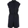 Jumpsuit URBAN CLASSICS "Urban Classics Damen Ladies Viscose Twill Jumpsuit", Damen, Gr. XS, US-Größen, schwarz, 69% Viskose, 31% Polyester, unifarben, normal, ohne Ausschnitt, ohne Ärmel, Overalls