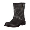 Bikerboots FELMINI "Felmini Stiefelette Leder", Damen, Gr. 38, schwarz, Leder, casual, Schuhe