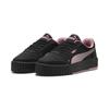 Sneaker PUMA "Carina Mia Satin Princess Sneakers Damen", Gr. 40.5, schwarz poised pink, Obermaterial: Textil, Kuhleder, Synthetik; Futter: Textil; Innensohle: Textil; Laufsohle: Gummi, Schuhe