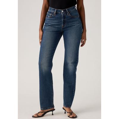 Stretch-Jeans LEVI'S "LV Jeans 501 CURVE BLACKS", Damen, Gr. 29, Länge 32, cold summer, Denim/Jeans, Obermaterial: 99% Baumwolle, 1% Elasthan, casual, bequem lang, Jeans, mit gerader Beinform Image