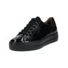 Sneaker PAUL GREEN "Paul Green Sneaker Leder", Damen, Gr. 39, schwarz (schwarz lack), Leder, casual, Schuhe
