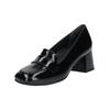 Pumps PAUL GREEN "Paul Green Pumps Leder", Damen, Gr. 38,5, schwarz (schwarz lack), Leder, casual, Schuhe