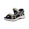 Riemchensandale JOSEF SEIBEL "Josef Seibel Sandalen Nubukleder", Damen, Gr. 39, grün, Nubukleder, casual, Schuhe