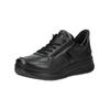 Sneaker ARA "Ara Sneaker Leder", Damen, Gr. 38,5, schwarz (schwarz, schwarz), Leder, casual, Schuhe