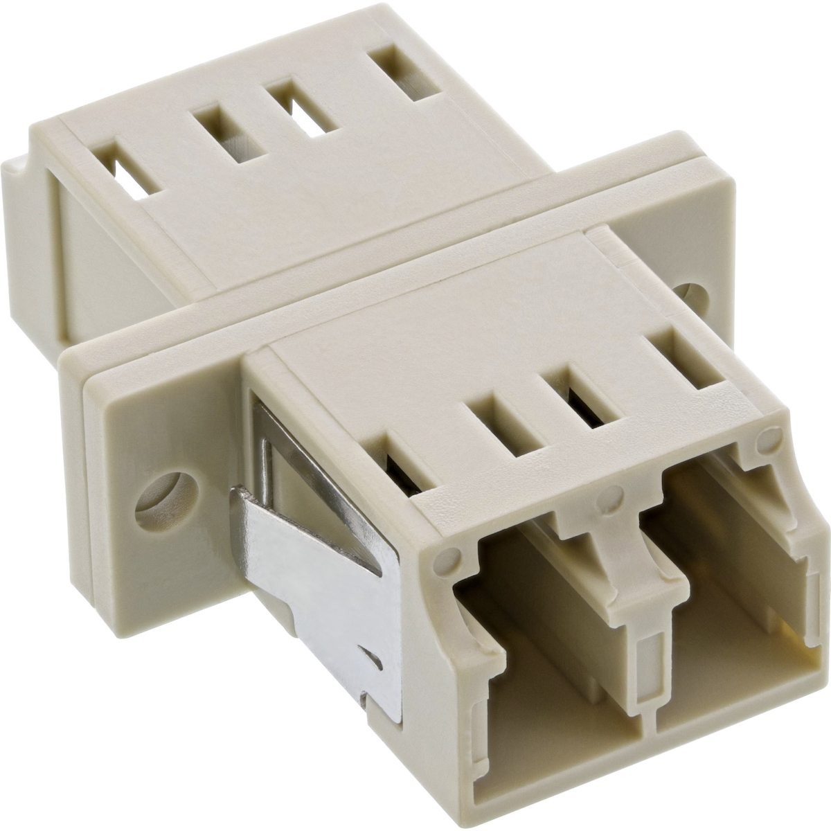 InLine® LWL Kupplung, Duplex LC/LC, multimode, beige, Keramik-Hülse, zum Einbau Image