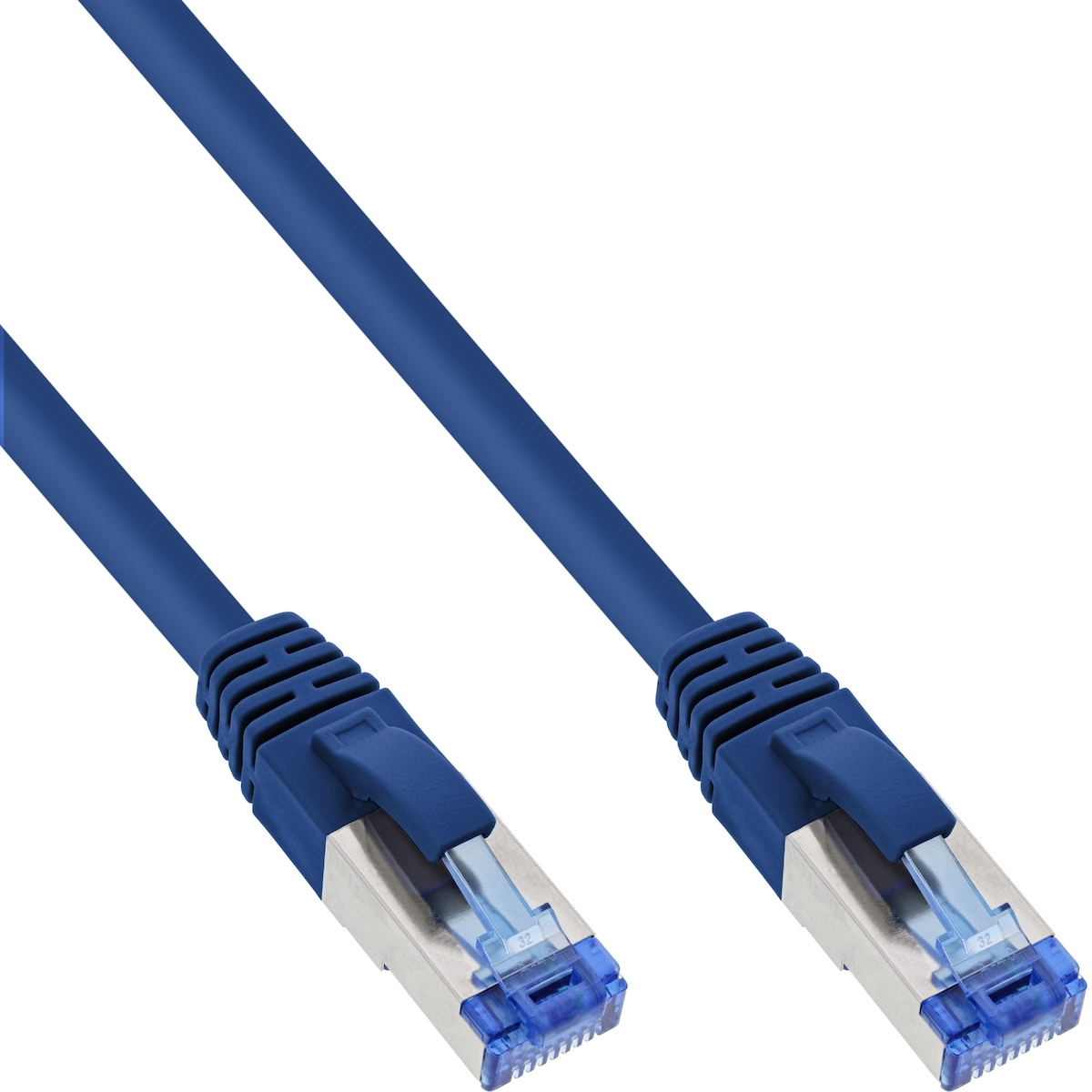 InLine® Patchkabel, S/FTP (PiMf), Cat.6A, halogenfrei, blau, 15m Image