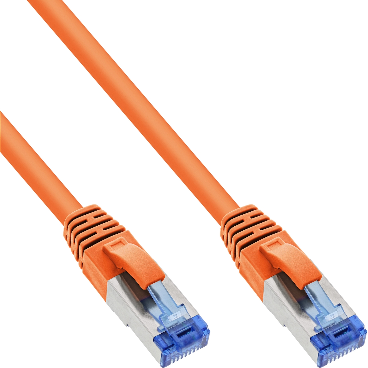 InLine® Patchkabel, S/FTP (PiMf), Cat.6A, halogenfrei, orange, 20m Image