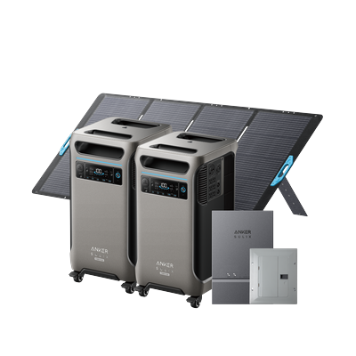 2Ã— Anker SOLIX F3800 Plus + Smart Home Power Kit + 400W Solar Panel