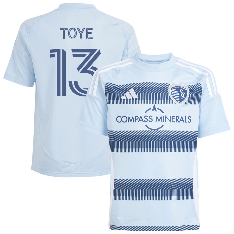 Mason Toye Youth adidas Light Blue Sporting Kansas City 2025 One KC Replica Custom Jersey