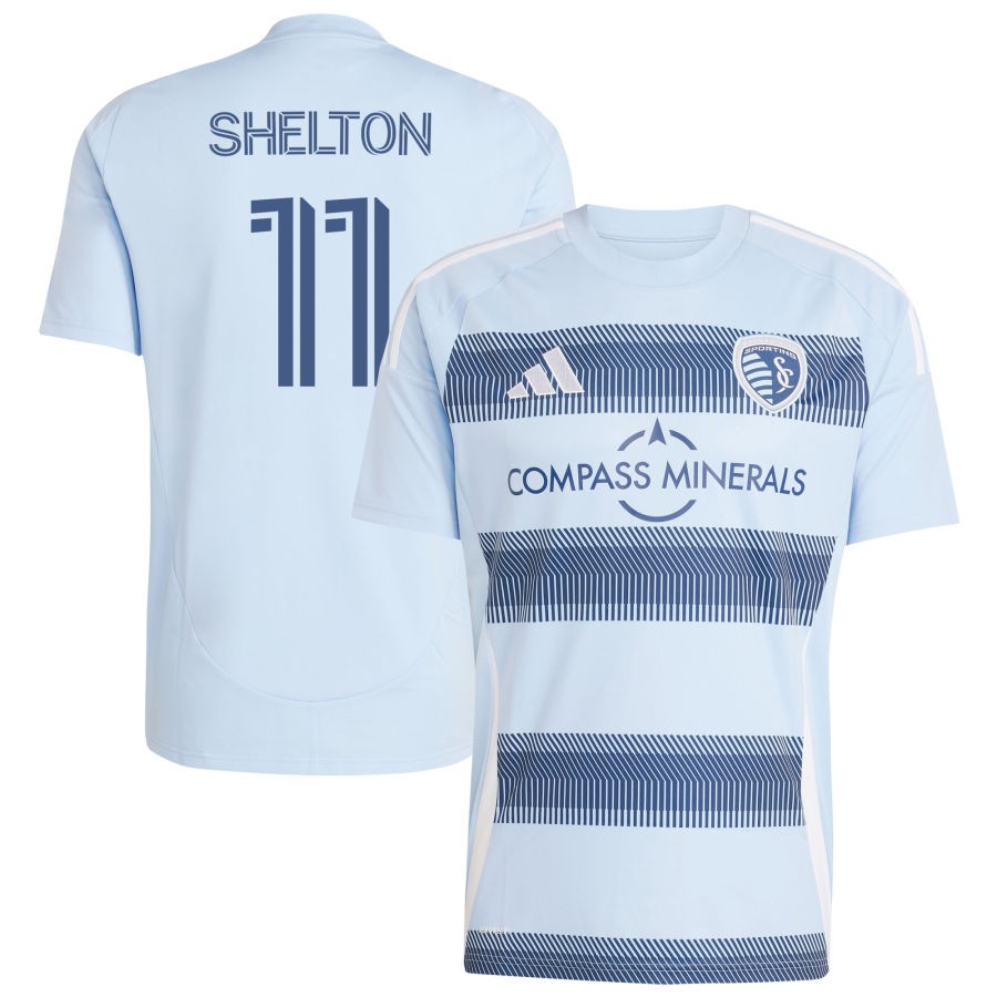 Khiry Shelton Men's adidas Light Blue Sporting Kansas City 2025 One KC Replica Custom Jersey