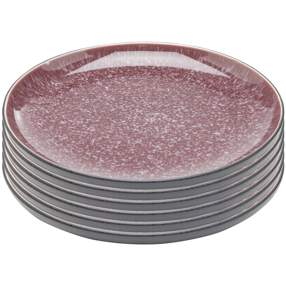 Assiette plate en grès violet D22 - Lot de 6
