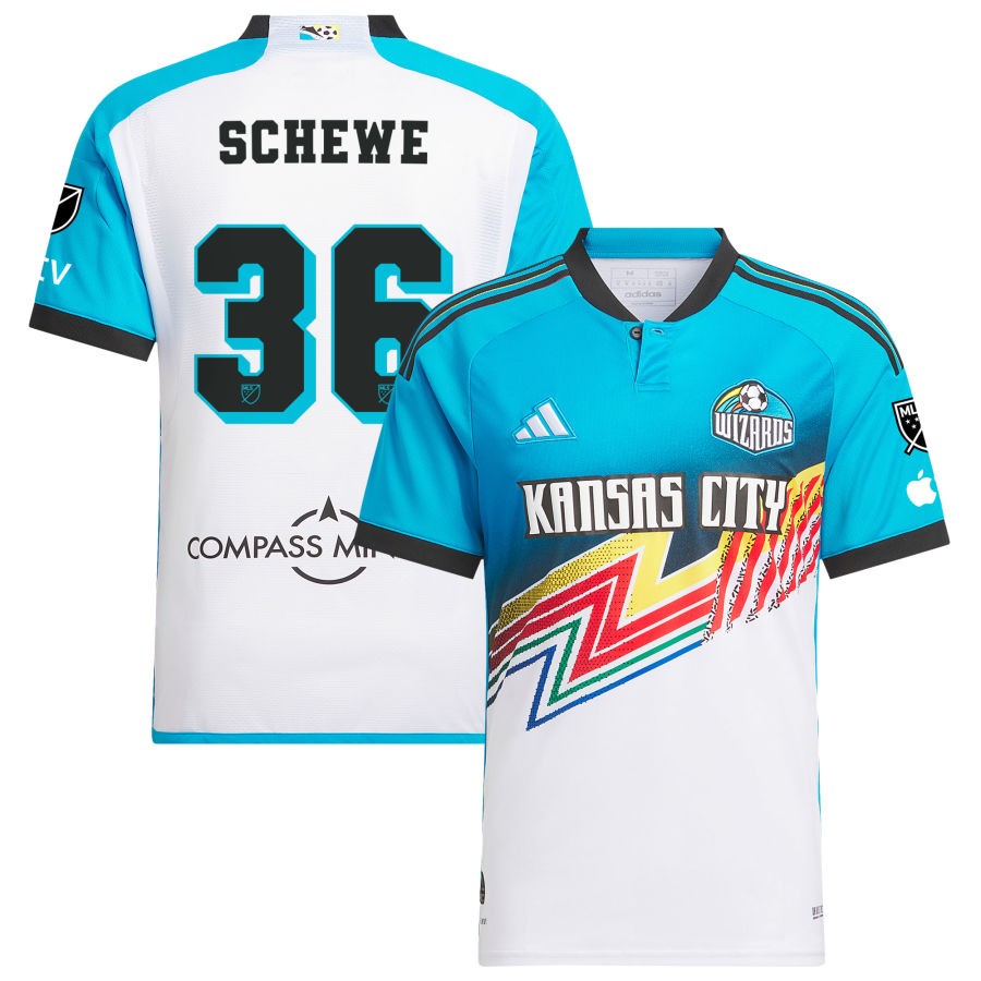Ryan Schewe Men's adidas White Sporting Kansas City 2024 Archive Custom Authentic Jersey