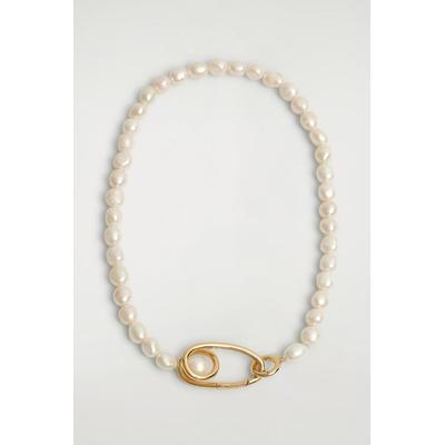 Coiled Freshwater Pearl Necklace - White - COS Necklaces