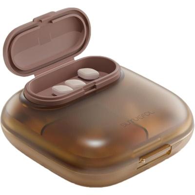 4 fächer, Pillendose Klein, Tragbare Reise Pillen-Organizer, Mini Pillenbehälter für die Image