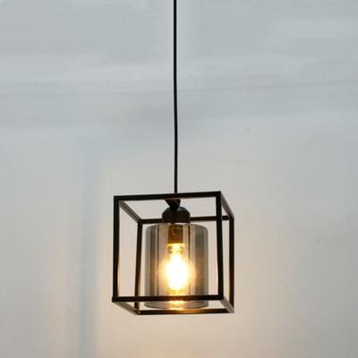 Wottes - Industrial Vintage Hängelampe Metall Glas Pendelleuchte mit E27 Fassung Kreative Image