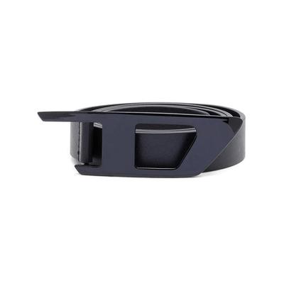 B-Dlogo Ii Leather Belt - Blue - DIESEL Belts
