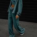 Per donna Tuta da Ginnastica Pantaloni da Tuta Felpa con cappuccio e zip Autunno Inverno Coulisse Tasca Tinta unita Completo Abbigliamento Nero Rosa Velluto Palestra Allenamento Corsa Vita Alta