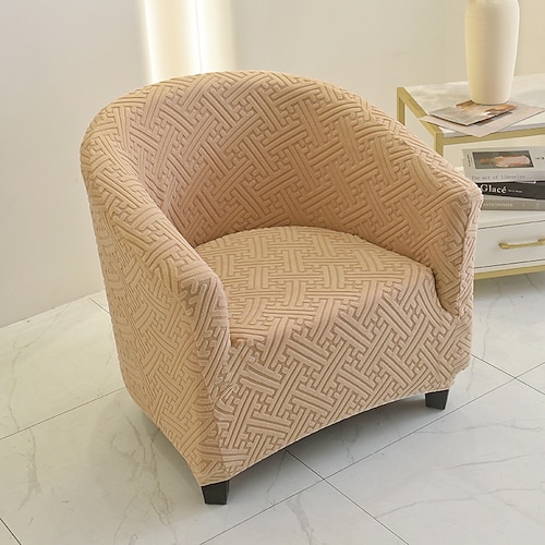 Jacquard-Bezug für halbrunde Clubsessel, Bezug für Einzelsofas, moderner minimalistischer U-förmiger Stuhlbezug, all-inclusive, halbrunde kleine Sofabezüge Image