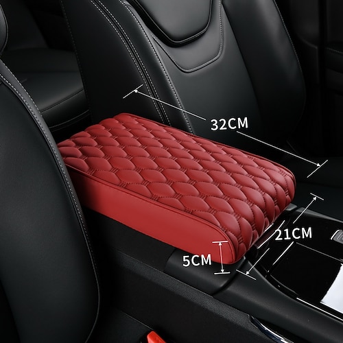 Armlehnenbox aus Memory-Schaum für Fahrzeuge, Mittelkonsolenkissen mit Aufbewahrungstasche, Telefonhalter, Taschentuchbox, Ellenbogenstützpolster für Fahrkomfort Image