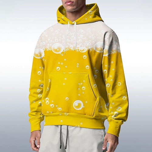 Kapuzensweatshirt Pullover Bayerisch München Deutsch alpin Bischofsärmel Grafik für Paar Herren Damen Erwachsene 3D-Druck für Karneval Oktoberfestbier Party Alltagstauglich Image